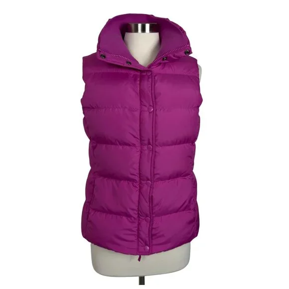 J.Crew Down Puffer Vest Purple /Magenta Size M Pre owned - Picture 2 of 16